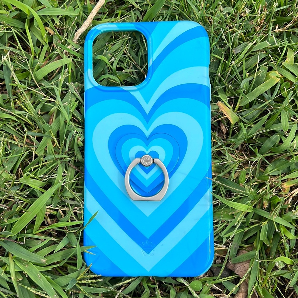iPhone 13 Pro Max Blue Sweethearts case with Ring Grip - Velvet Caviar